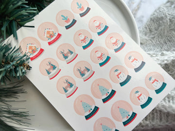 1 Sheet, Approx 13x90cm, Christmas Print Water Decal Image Transfer for Polymer Clay / Ceramics